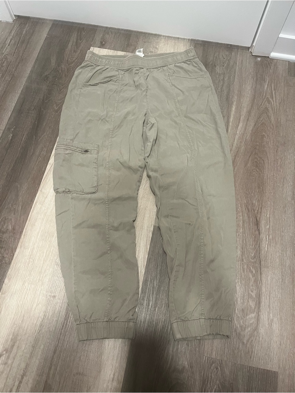 Nicole Miller Olive Green Cargo Jogger Pants
